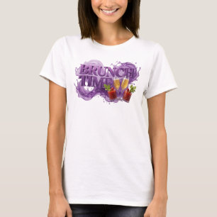 T-shirt Chemise Snappy Purple BRUNCH TIME Statement