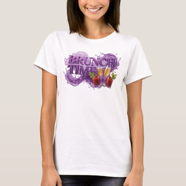 T-shirt Chemise Snappy Purple BRUNCH TIME Statement (Devant)