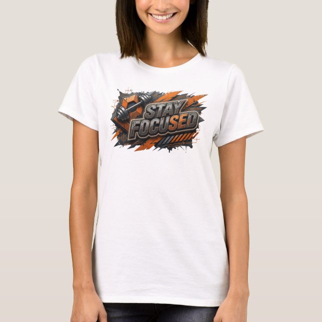 T-shirt Chemise Snappy Rose STAY FOCUSED (Devant)