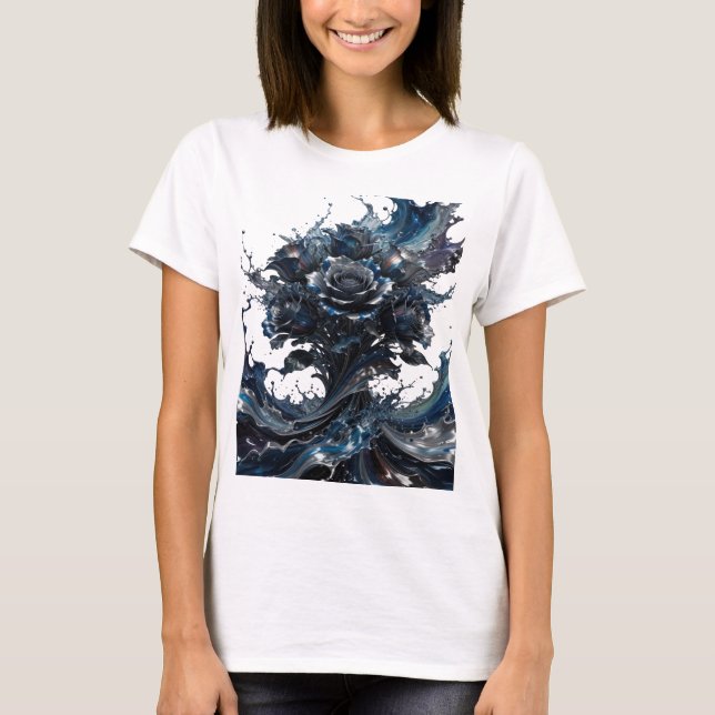 T-shirt Chemise Snappy Silver Déclaration ART ABSTRAIT (Devant)