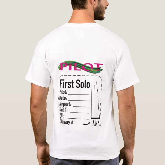 T-shirt Chemise solo du pilote étudiant (Dos)