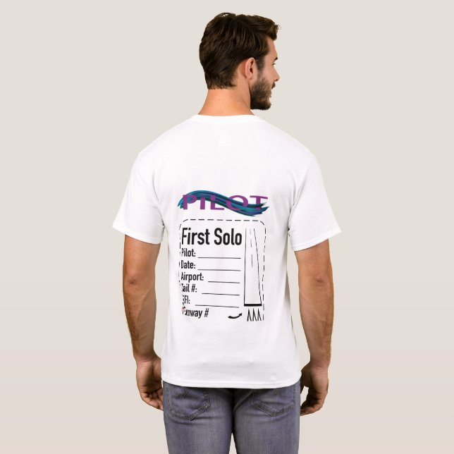 T-shirt Chemise solo du pilote étudiant (Dos entier)