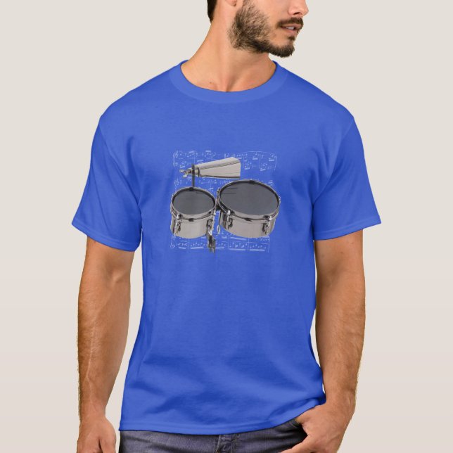 T-shirt Chemise (sombre) Timbales & cowbell (Choisissez vo (Devant)