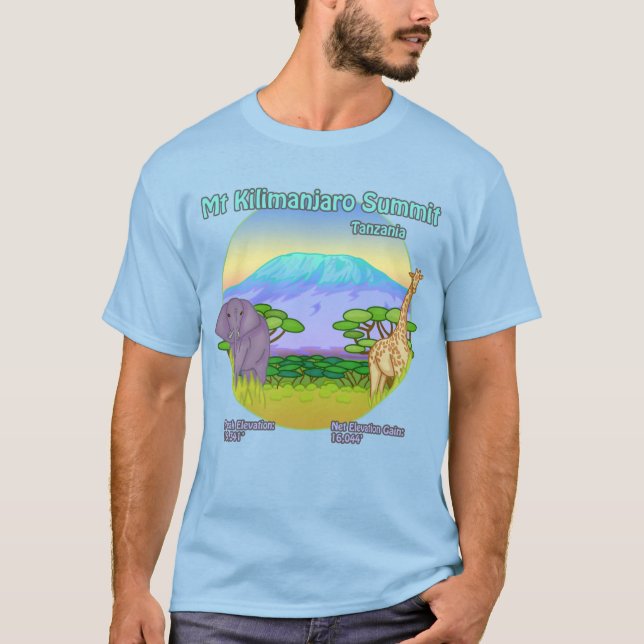 T-shirt Chemise Sommet du Kilimandjaro Version 2 (Devant)