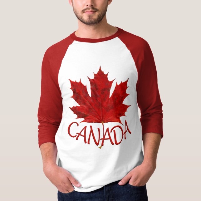 T-shirt Chemise Souvenirs du Drapeau du Canada pour hommes (Devant)