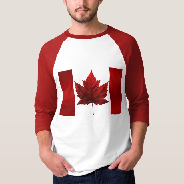 T-shirt Chemise Souvenirs du Drapeau du Canada pour hommes (Devant)