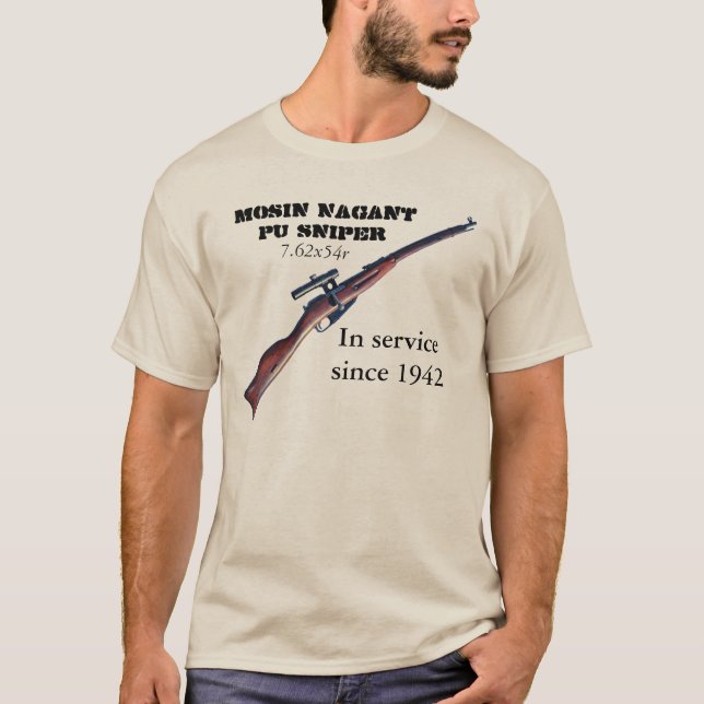T-shirt Chemise soviétique de tireur isolé de Mosin Nagant (Devant)