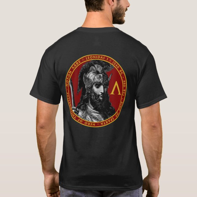 T-shirt Chemise spartiate du Roi Leonidas I Portrait Seal (Dos)