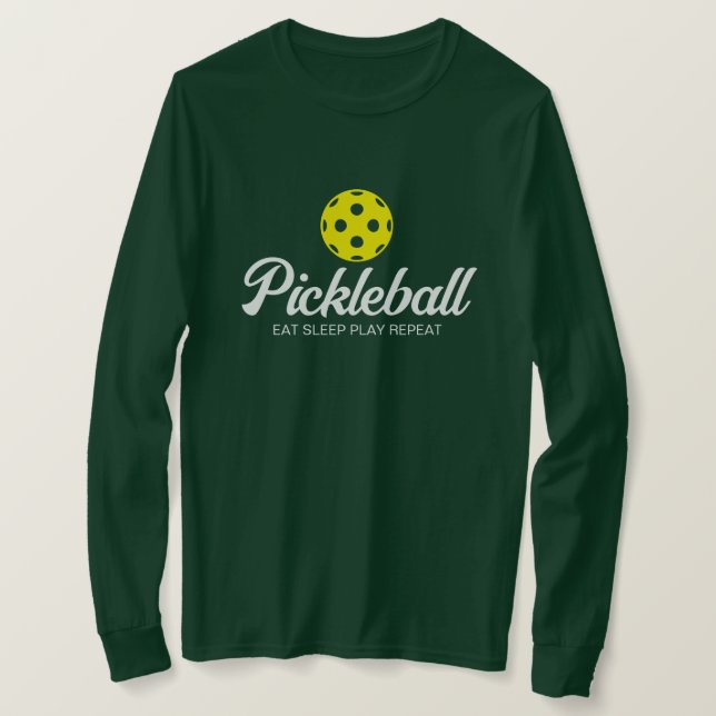 T-shirt Chemise sport de pickball à manches longues pour f (Design devant)