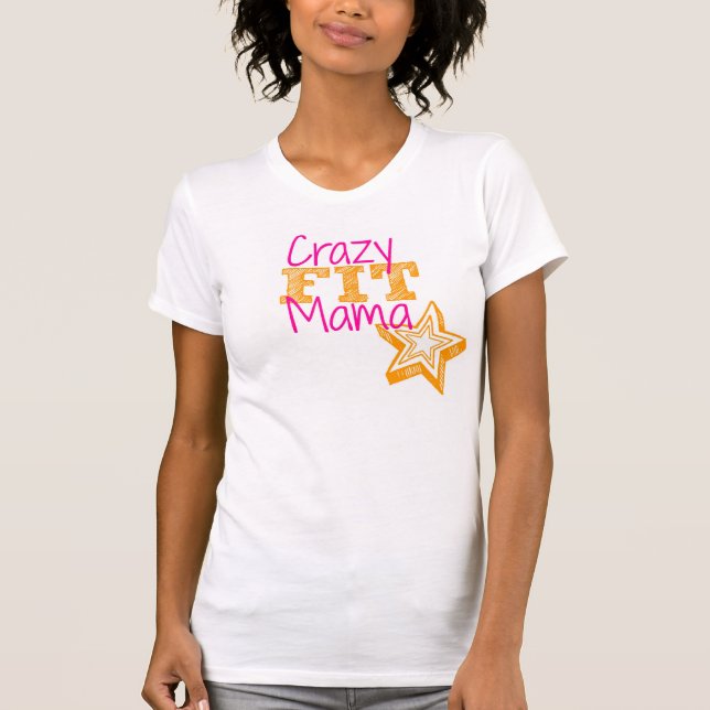 T-shirt Chemise sport femme personnalisable Crazy Fit Mama (Devant)