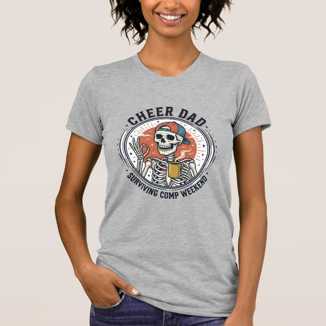 T-shirt Chemise squelette de week-end de compétition survi (Devant)