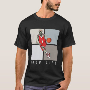 T-shirt Chemise squelette   Design de basket-ball d'Hallow