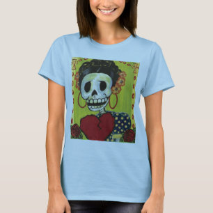 T-shirt chemise squelettique de dame de muertos de dia de