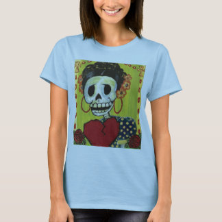T-shirt chemise squelettique de dame de muertos de dia de
