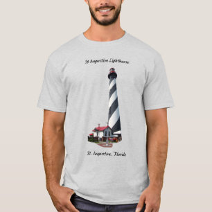 T-shirt Chemise St Augustine Lighthouse noir lettrage