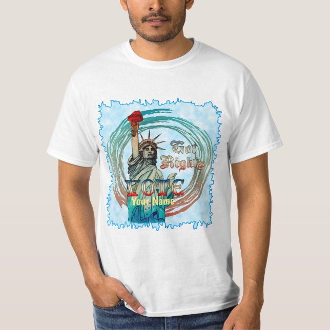 T-shirt Chemise Statue de la Liberté a des droits (Devant)