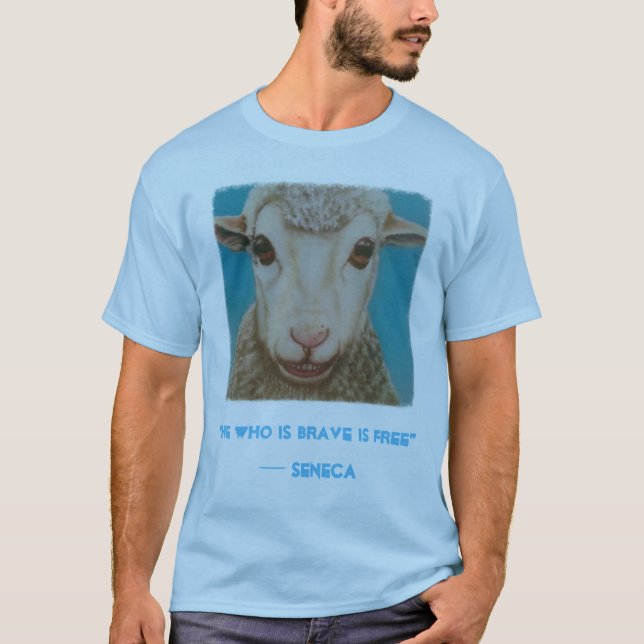 T-shirt Chemise stoïque de moutons avec la citation de (Devant)