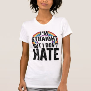 T-shirt Chemise Straight Ally Rainbow Typographie Vintage_