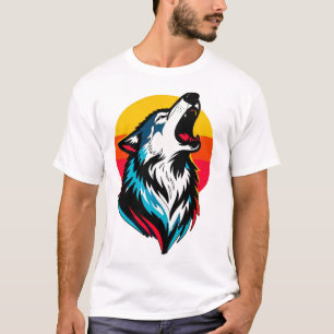 T-shirt Chemise Streetwear Loup Féroce – Animal Audacieux