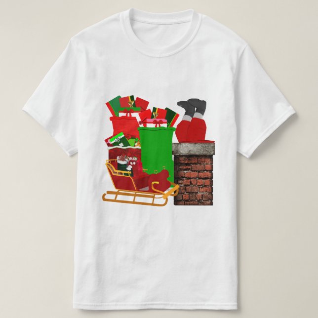T-shirt Chemise Stuck Santa en tri-blend (Design devant)