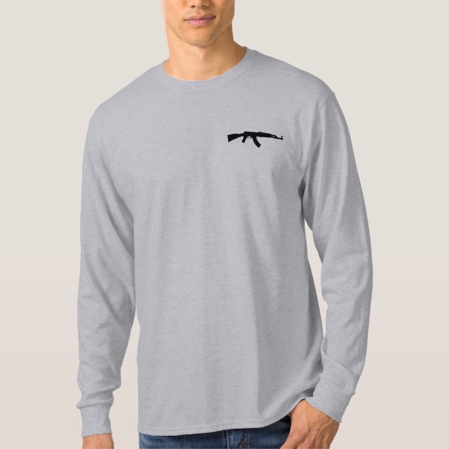 T-shirt Chemise subtile d'arme à feu d'AK-47 (Devant)
