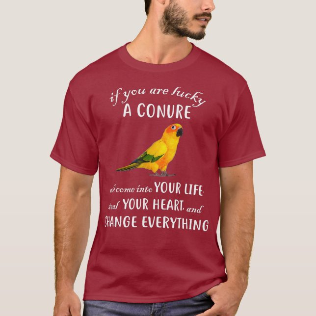 T-shirt Chemise Sun Conure Perroquet Perroquet Changement  (Devant)