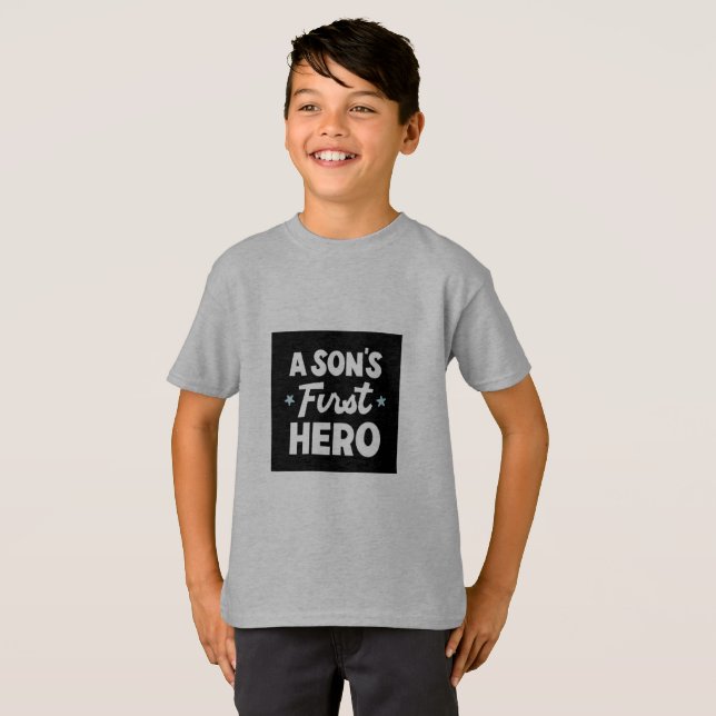 T-shirt chemise super héros pour enfants (Devant entier)
