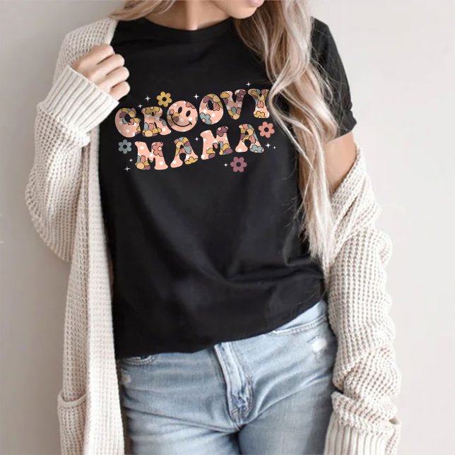 T-shirt Chemise super Mama Floral Retro (Créateur téléchargé)