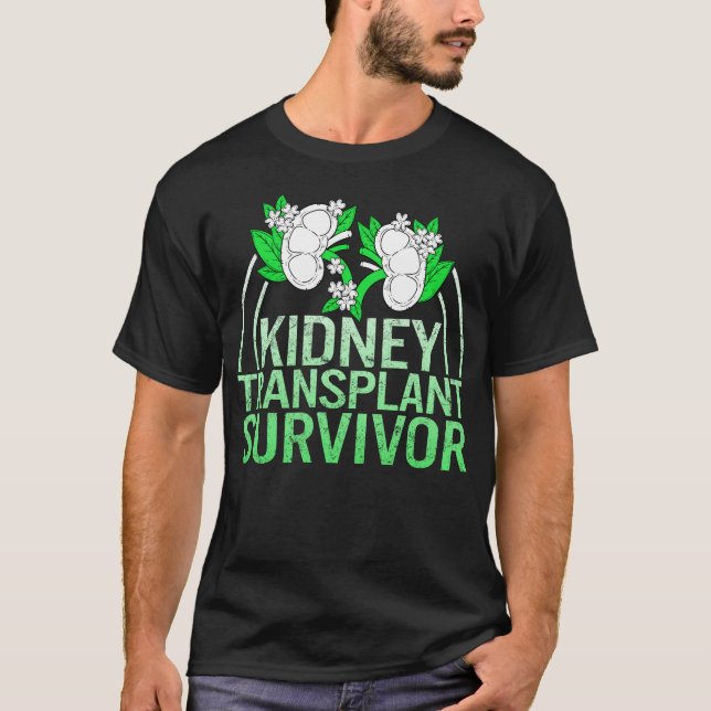 T-shirt Chemise Survivante de la transplantation du rein,  (Devant)
