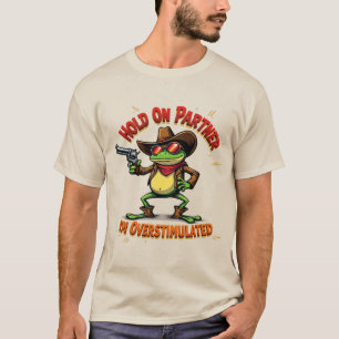 T-shirt Chemise sweatée Mème Grenouille Cowboy - Cadeau Co