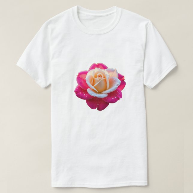 T-SHIRT CHEMISE T À DESIGN DE FLEURS (Design devant)