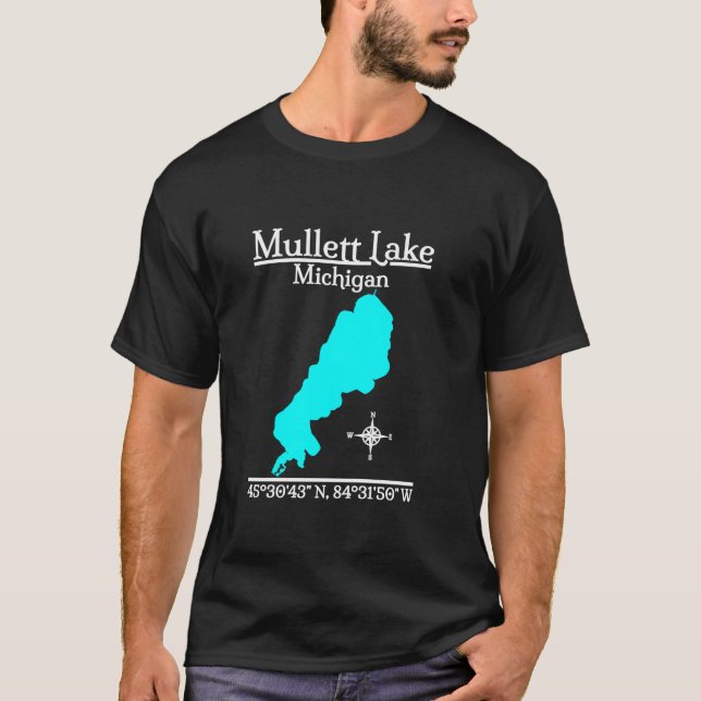 T-shirt Chemise T à manches longues Mullett Lake Michigan (Devant)