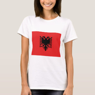 T-shirt Chemise T avec drapeau d'Albanie