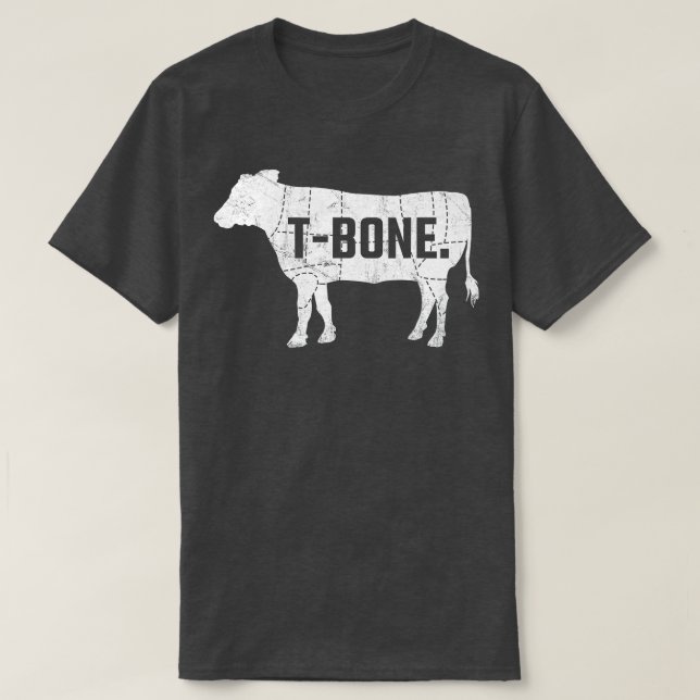 T-shirt Chemise T-Bone BBQ Boeuf Drôle (Design devant)