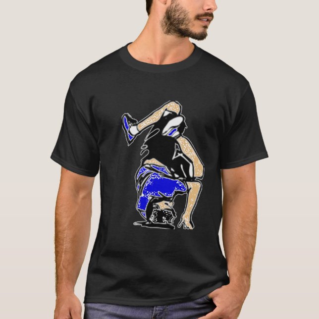 T-shirt Chemise T Boy - image bleue (Devant)