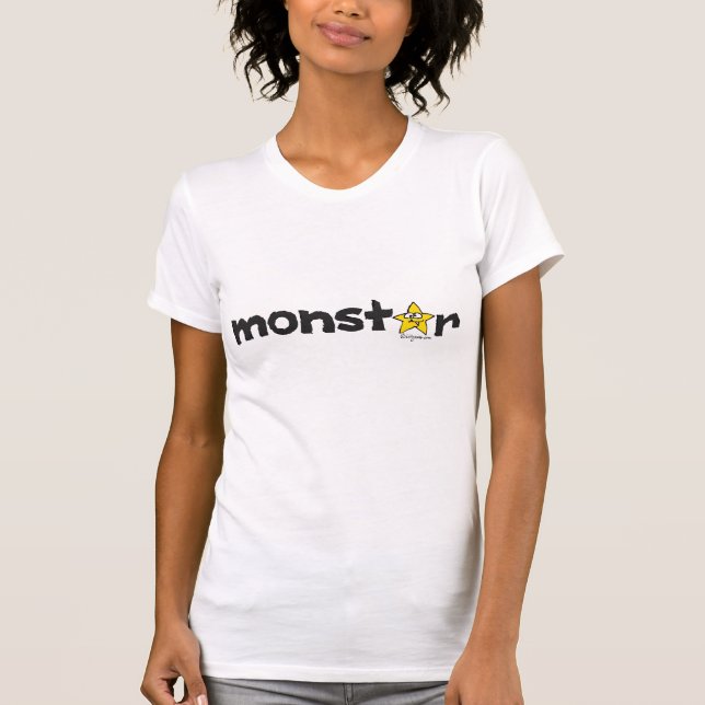 T-shirt Chemise T Cartoon Monstar étoile jaune (Devant)