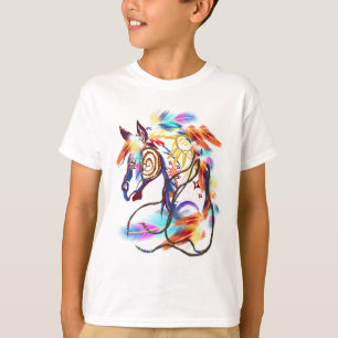 T-shirt Chemise T Cheval Lumineux