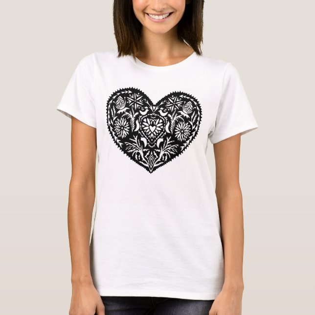 T-shirt Chemise T Coeur Wycinanki (Devant)