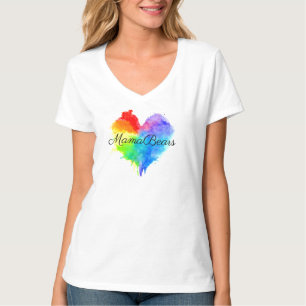 T-shirt Chemise T Cou-T-Splatz-Arc-En-Ciel