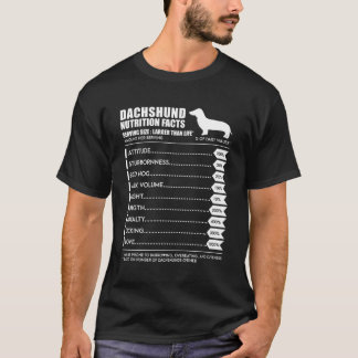 T-shirt Chemise T Dachshund Long Manche Weiner Nutrition F