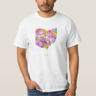T-shirt Chemise T de la carte de l'Ohio