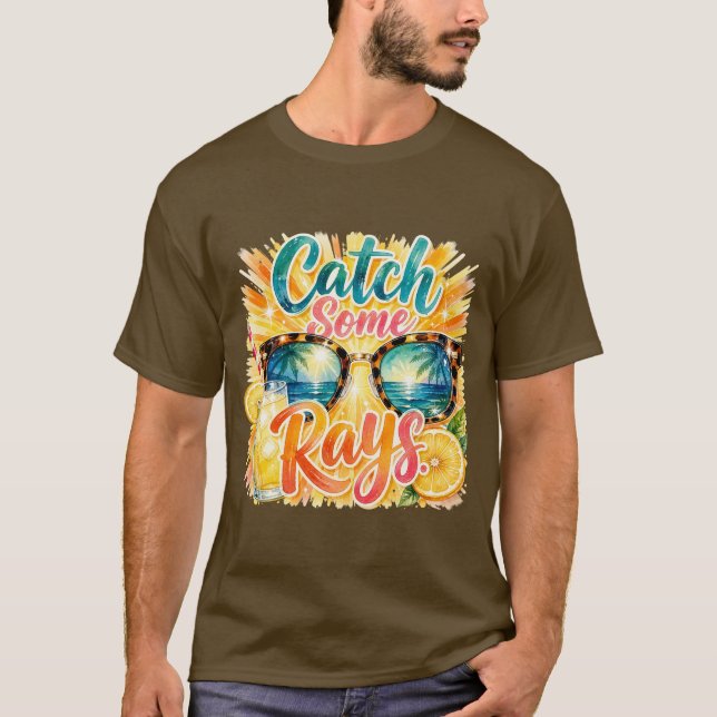 T-shirt Chemise T d'été tropical. (Devant)