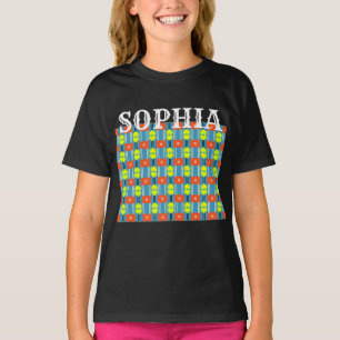 T-shirt Chemise T en coton avec bouton de croix