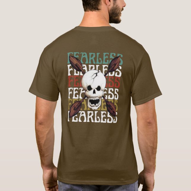 T-shirt Chemise T Fearless Skull Paddler (Dos)