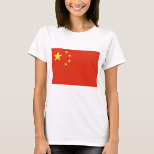 T-shirt Chemise T femme avec drapeau de la Chine