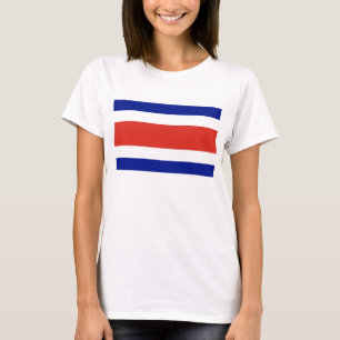 T-shirt Chemise T femme avec drapeau du Costa Rica