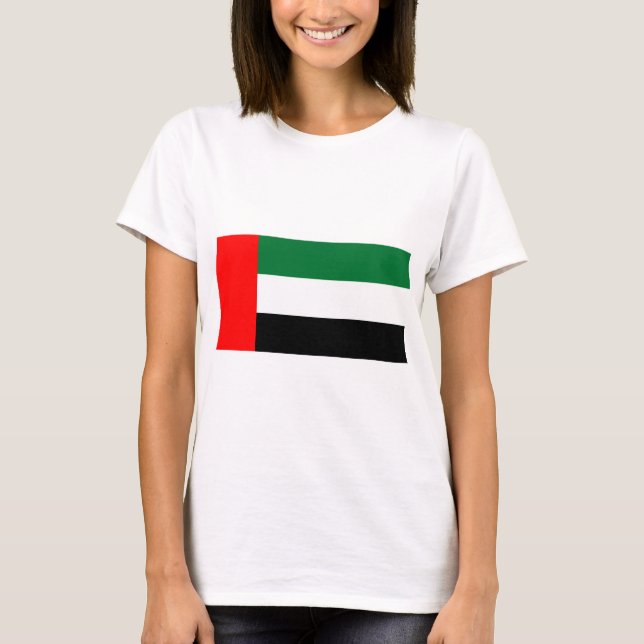 T-shirt Chemise T Femmes avec Drapeau des Émirats Arabes U (Devant)