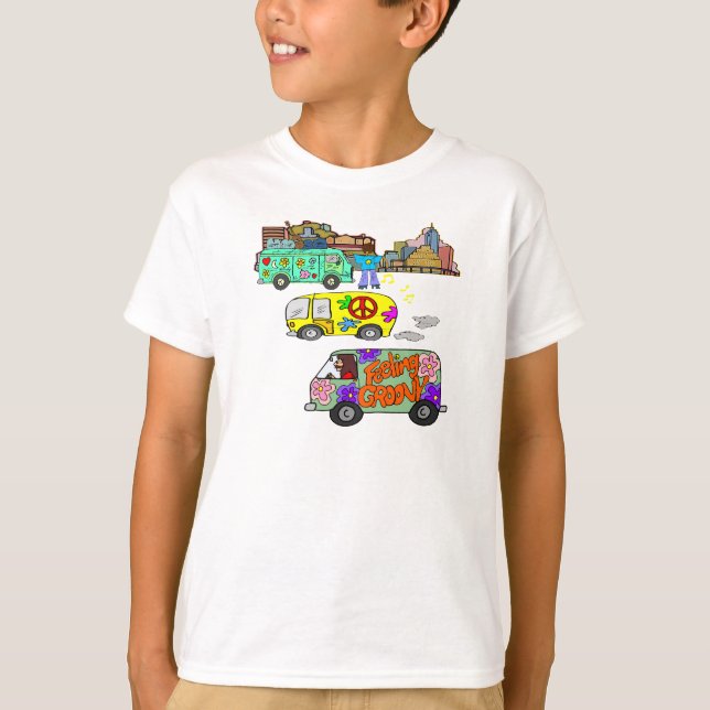 T-shirt Chemise T Hippie pour enfants (Devant)