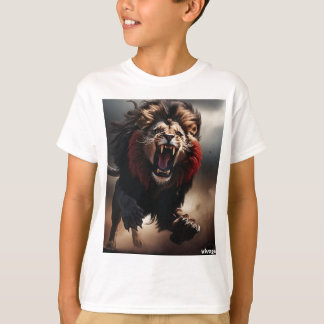T-shirt Chemise T Lion Noir & Rouge