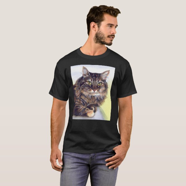 T-shirt Chemise T Maine Coon - Cadeau Pour Amoureux de les (Devant entier)